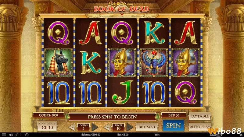 Khám phá kho báu Pharaoh và những phần thưởng giá trị trong Book of Dead