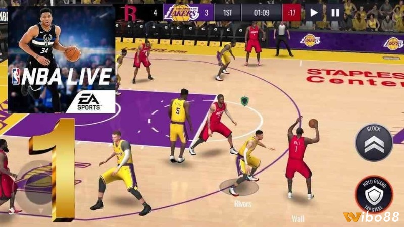 Game NBA Live Mobile với cơ chế điều khiển dễ dàng, thao tác nhanh