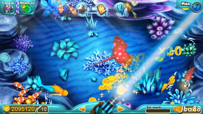 Khả năng điều chỉnh và gia tăng hỏa lực của vũ khí là ưu điểm vượt trội hack game bắn cá